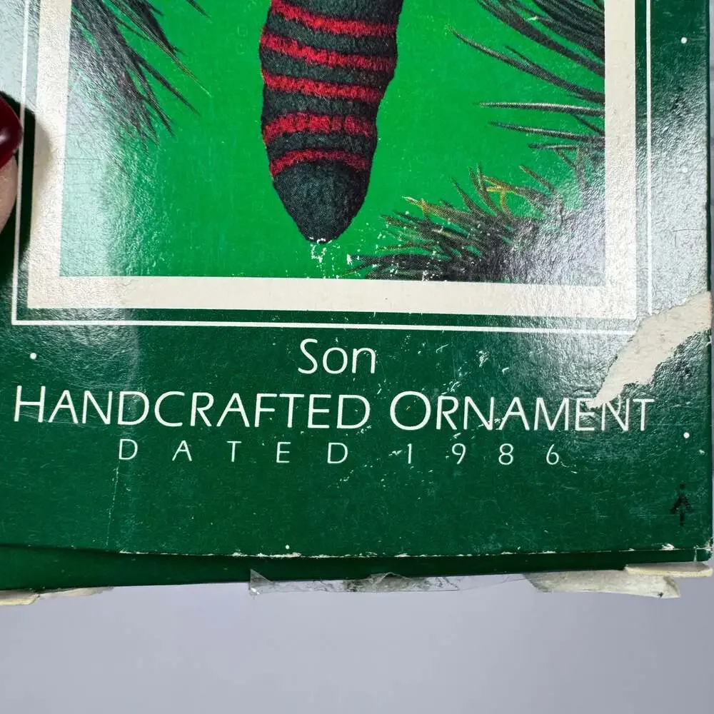 Rare Vintage Hallmark 1986 Son Handcrafted Ornament! NEW IN BOX - Picture 2 of 3